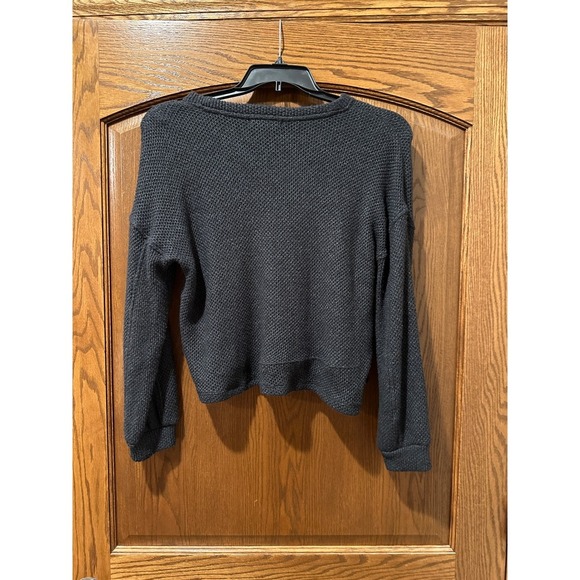 Banana Republic Gray Knit Sweater Cropped Pullover Long Sleeve Women's L - Picture 3 of 4